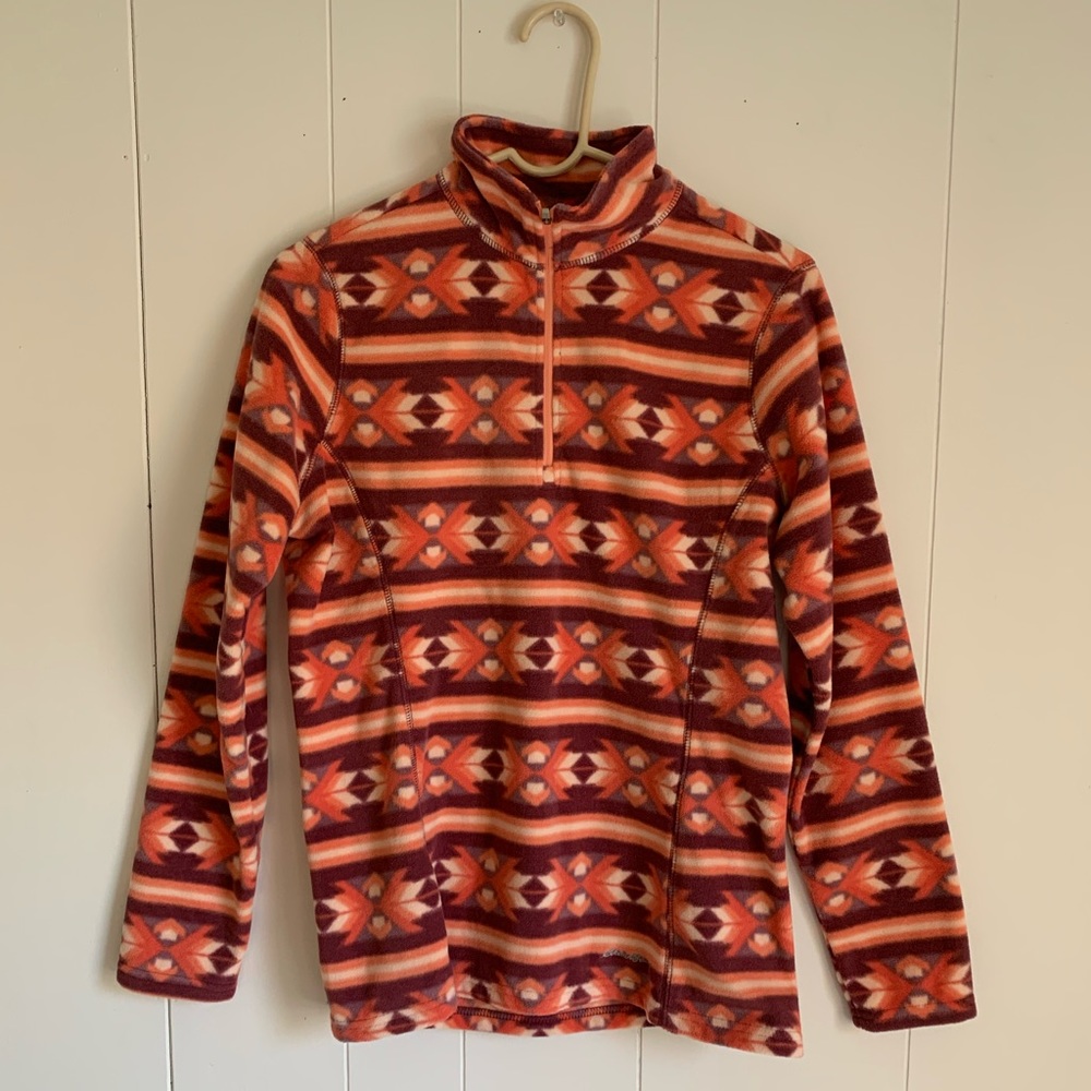 Tight fit fun pattern quarter zip.